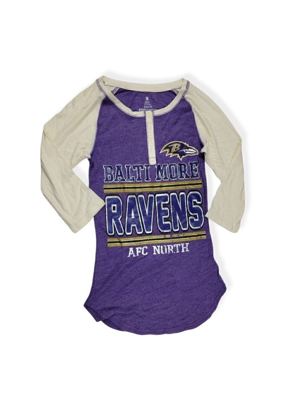 NFL Baltimore Ravens Henley Tee Juniors Small